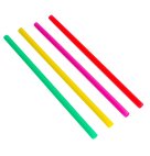 STRAW 8″ ASST UNWRPD NEON FAT 6/400