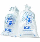 BAG PL ICE W/TIES 8#             1M