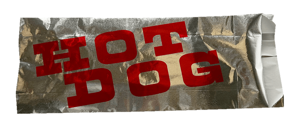 BAG FOIL/PAPER KING HOT DOG PRNT 1M