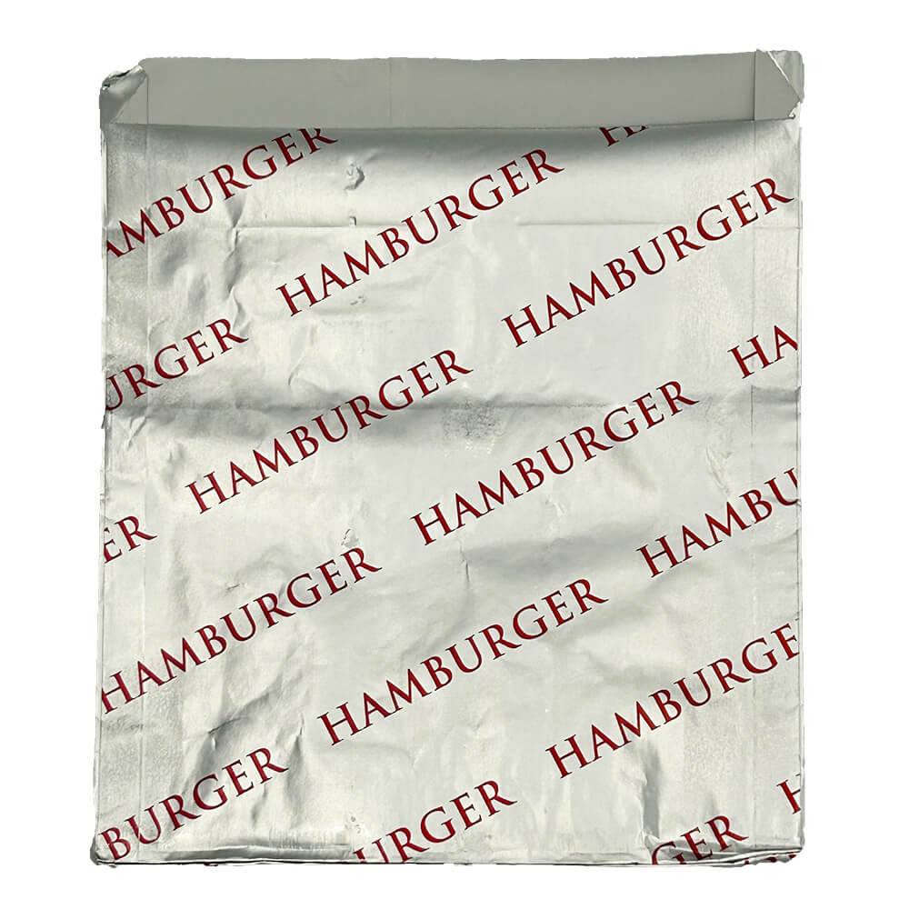BAG FOIL/PAPER HAMBURGER PRINT 1M