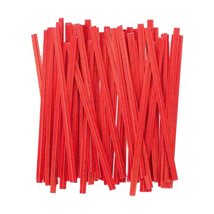 TWIST TIES RED PAPER 3/16X3.5    2M