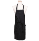 APRON BLACK BIB SIDE PKT      30X34