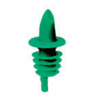 LIQUOR POURER-GREEN PLASTIC   12 CT