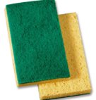 3M #74NG SCRUB SPONGE-GREEN BACK 1C