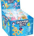 TOY ROBOT BEND/LITE UP/SUCTION 12CT