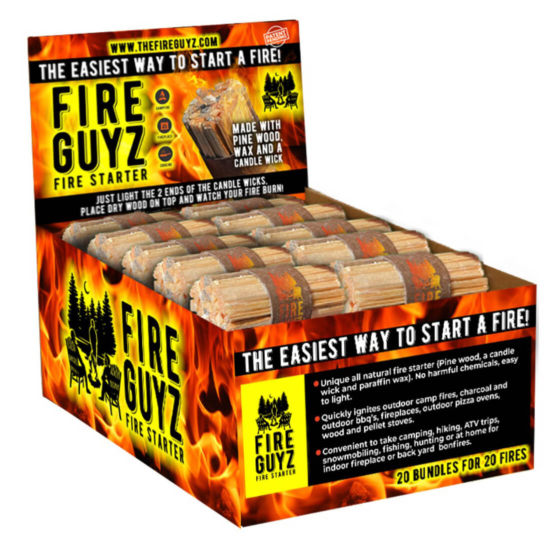 FIRE STARTER FIRE GUYZ 20CT