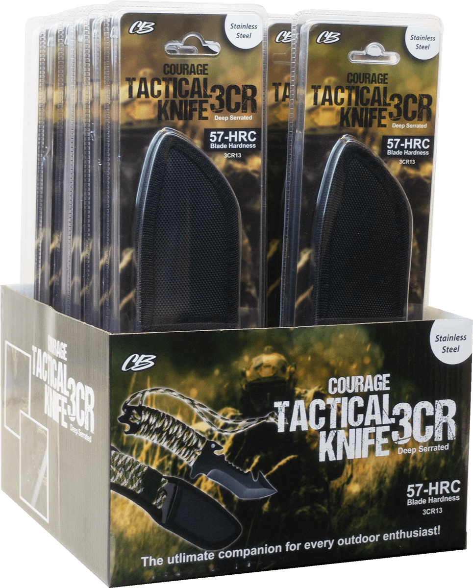 KNIFE TACTICAL CAMO 12CT