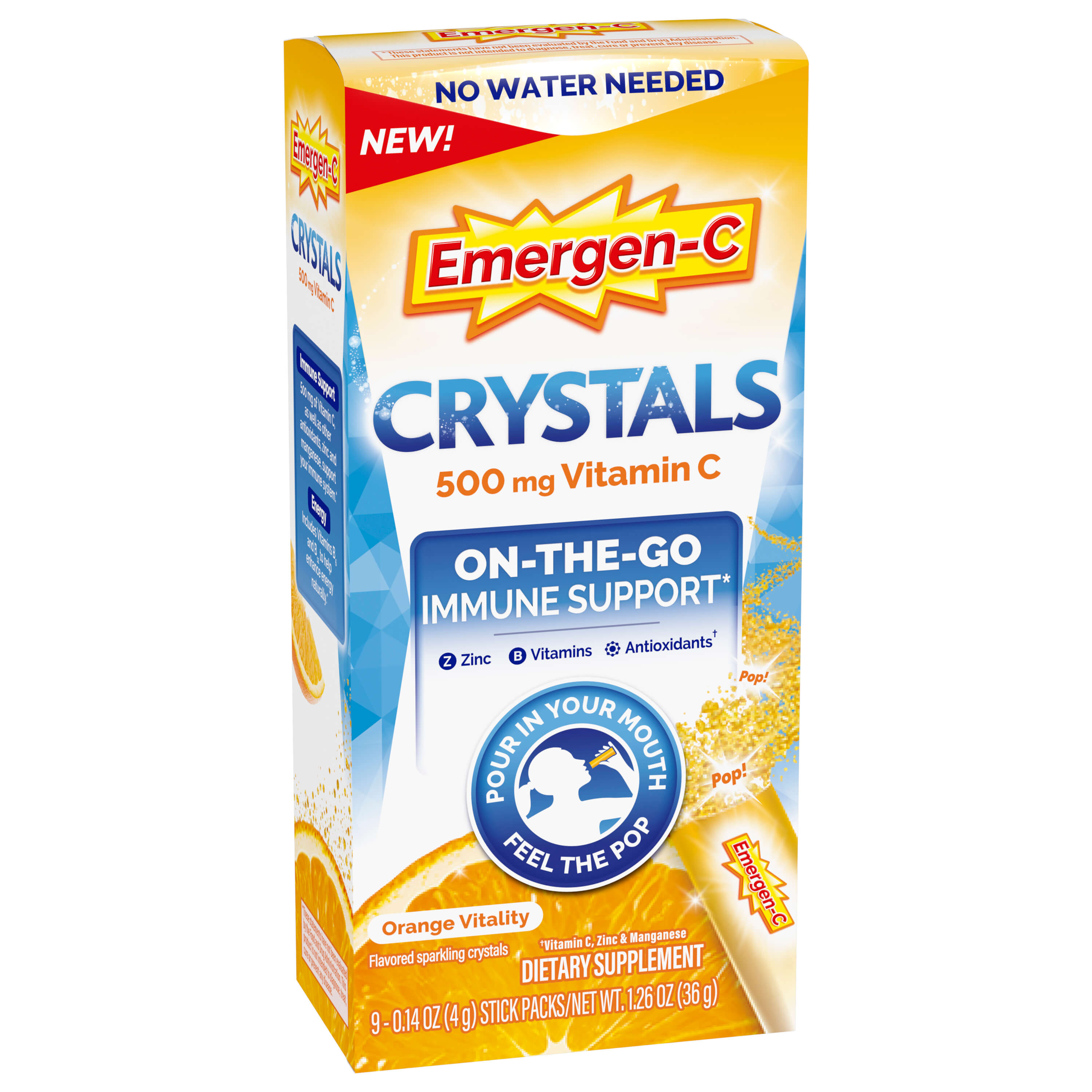 EMERGEN-C CRYSTALS ORANGE 3CT