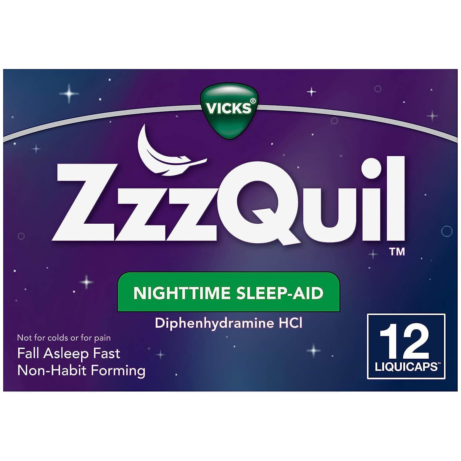 ZZZ QUIL SLEEP AID LIQUICAP 12CT
