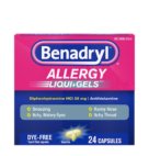 BENADRYL DYE-FREE LIQUIGEL     24CT