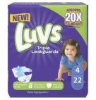 LUVS DIAPERS SIZE 4            22CT