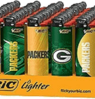 LIGHTER BIC GREEN BAY PACKER   50CT