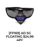 SUNGLASS FLOATING 24.99         4CT