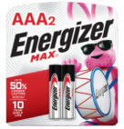 BATTERY ENERGIZER MAX AAA       2PK