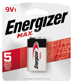 BATTERY ENERGIZER 9 VOLT        1CT