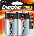 BATTERY ENERGIZER D             2PK