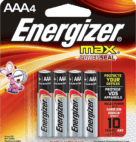 BATTERY ENERGIZER AAA           4PK