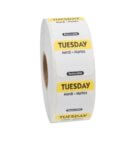 LABELS REFILL TUESDAY YELLOW  1M/RL