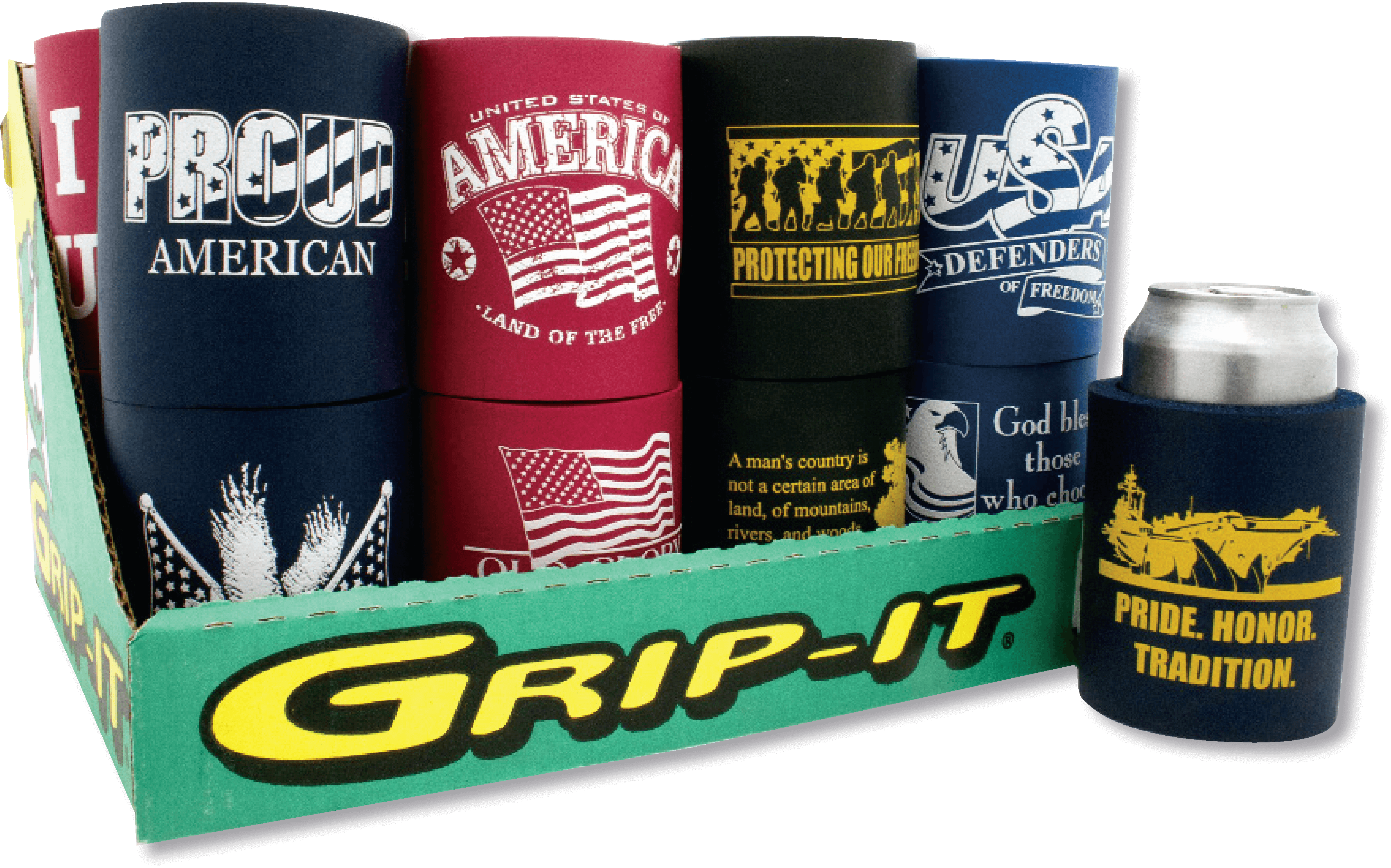 KOOZIE CAN PATRIOTIC 24CT